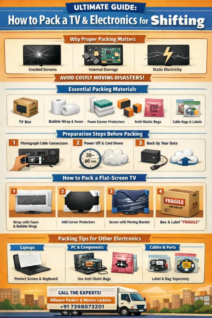 Ultimate guide to packing electronics infographic