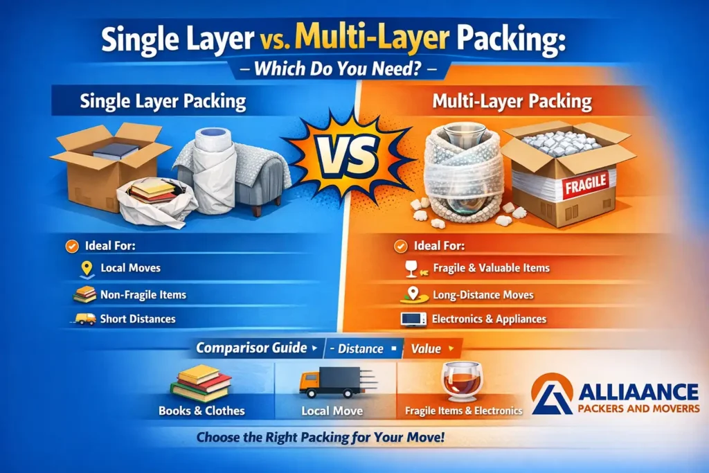 single layer multi layer packing movers