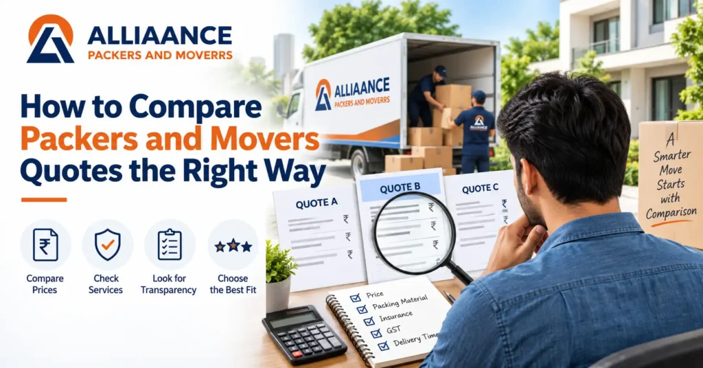 compare packers movers quotes India
