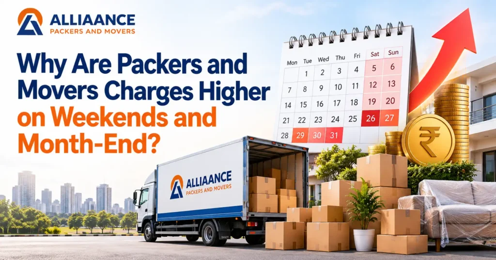 packers movers charges weekend month end
